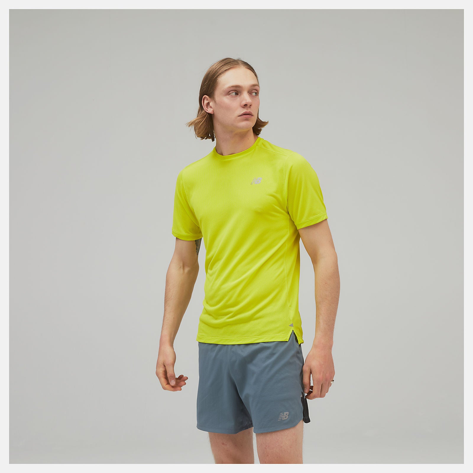 Sulpher Yellow Impact Run Short Sleeve | New Balance Clothing