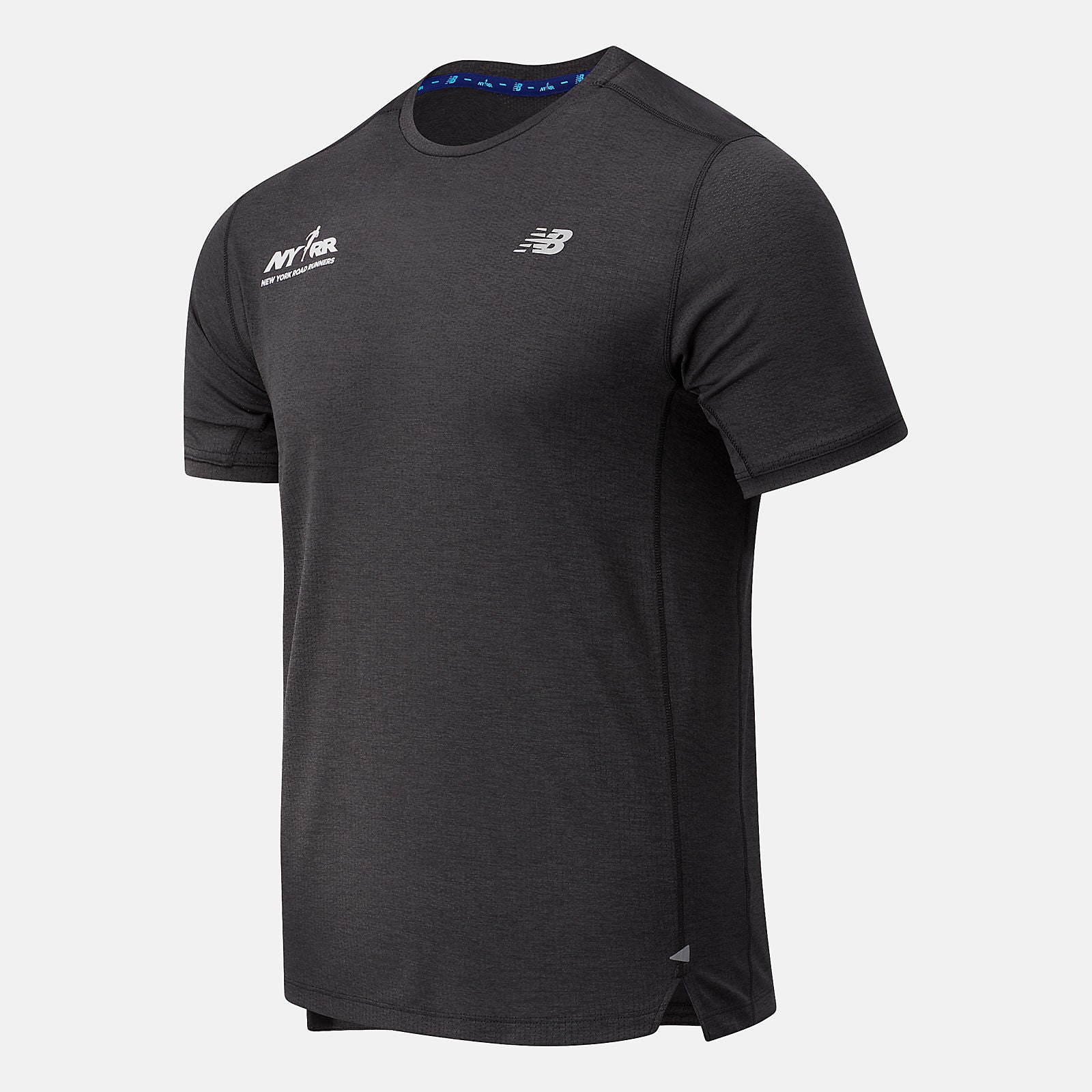 Black Heather RFL Impact Run Short Sleeve | New Balance Clothing
