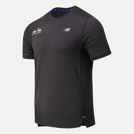 Black Heather RFL Impact Run Short Sleeve | New Balance Clothing