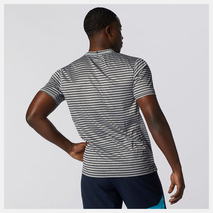 Athletic Grey/Multi Color Printed Impact Run Short Sleeve | New Balance Clothing