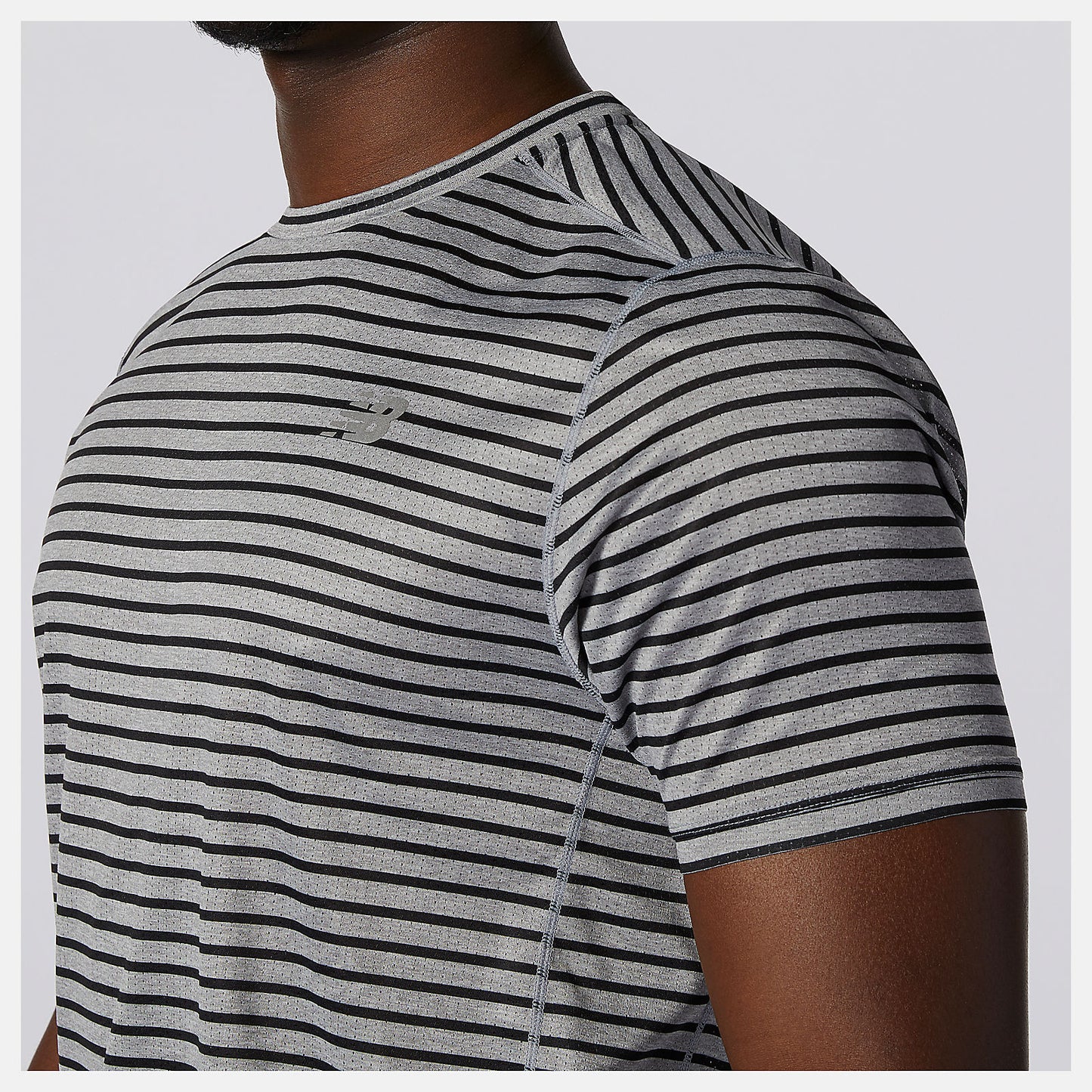 Athletic Grey/Multi Color Printed Impact Run Short Sleeve | New Balance Clothing