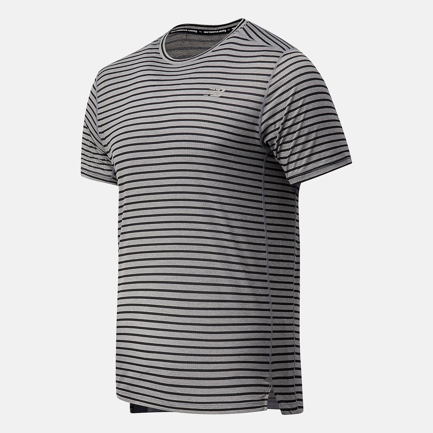 Athletic Grey/Multi Color Printed Impact Run Short Sleeve | New Balance Clothing