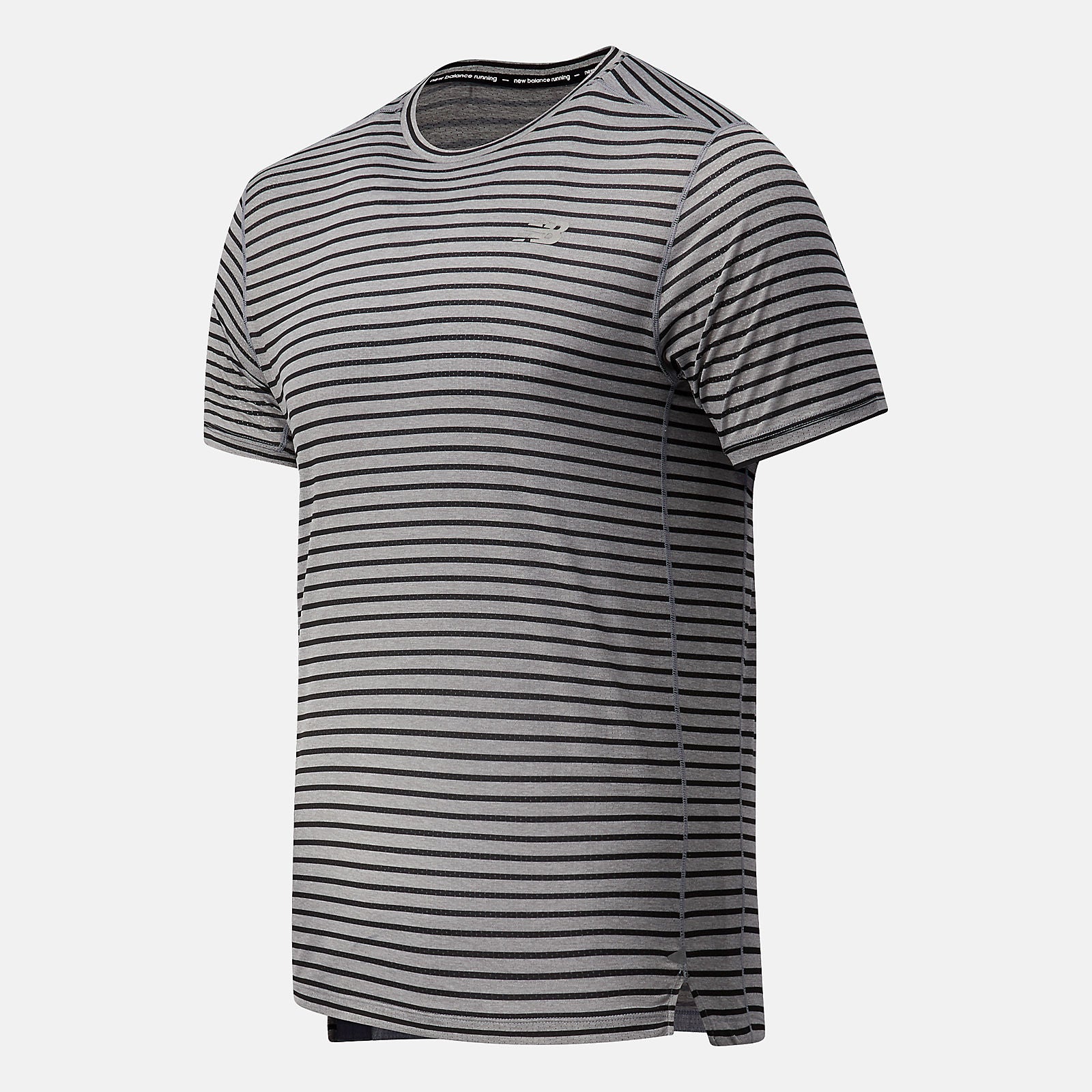 Athletic Grey/Multi Color Printed Impact Run Short Sleeve | New Balance Clothing