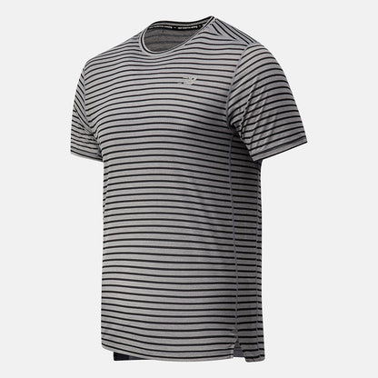 Athletic Grey/Multi Color Printed Impact Run Short Sleeve | New Balance Clothing