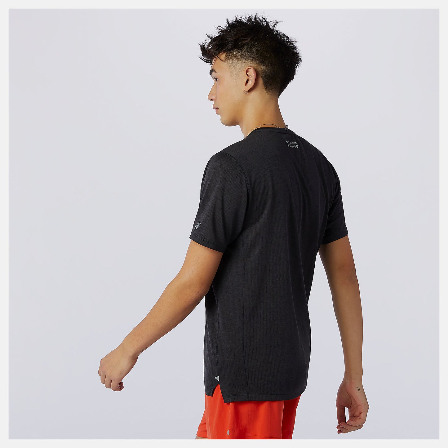 Wave Blue Printed Impact Run Short Sleeve | New Balance Clothing