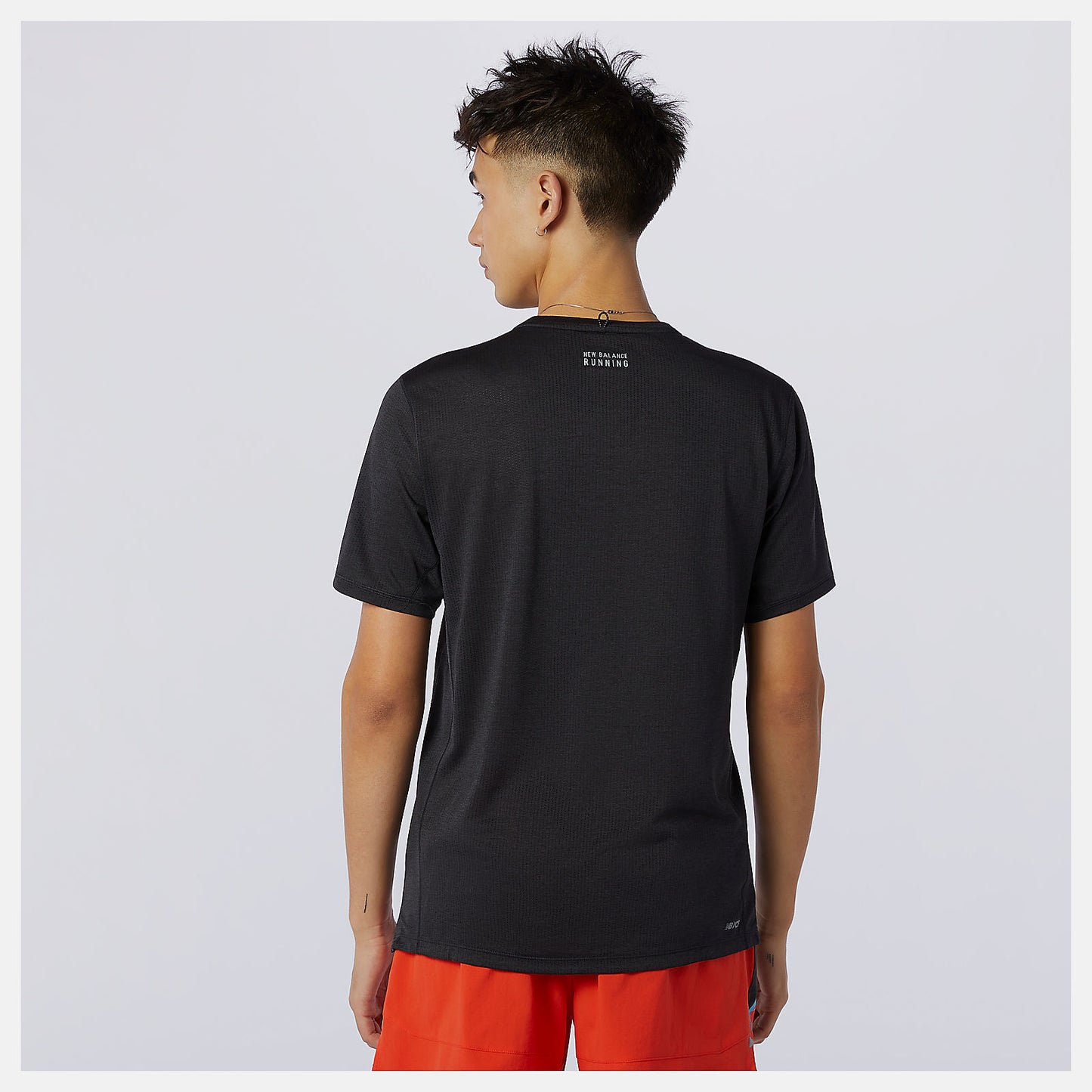 Wave Blue Printed Impact Run Short Sleeve | New Balance Clothing