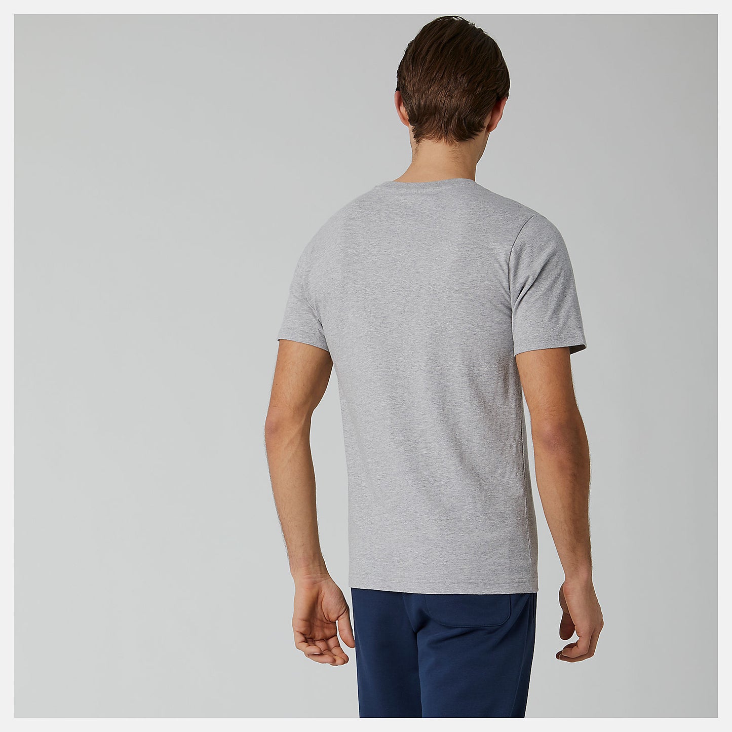 Athletic Grey Essentials Stacked Logo Tee | New Balance Clothing