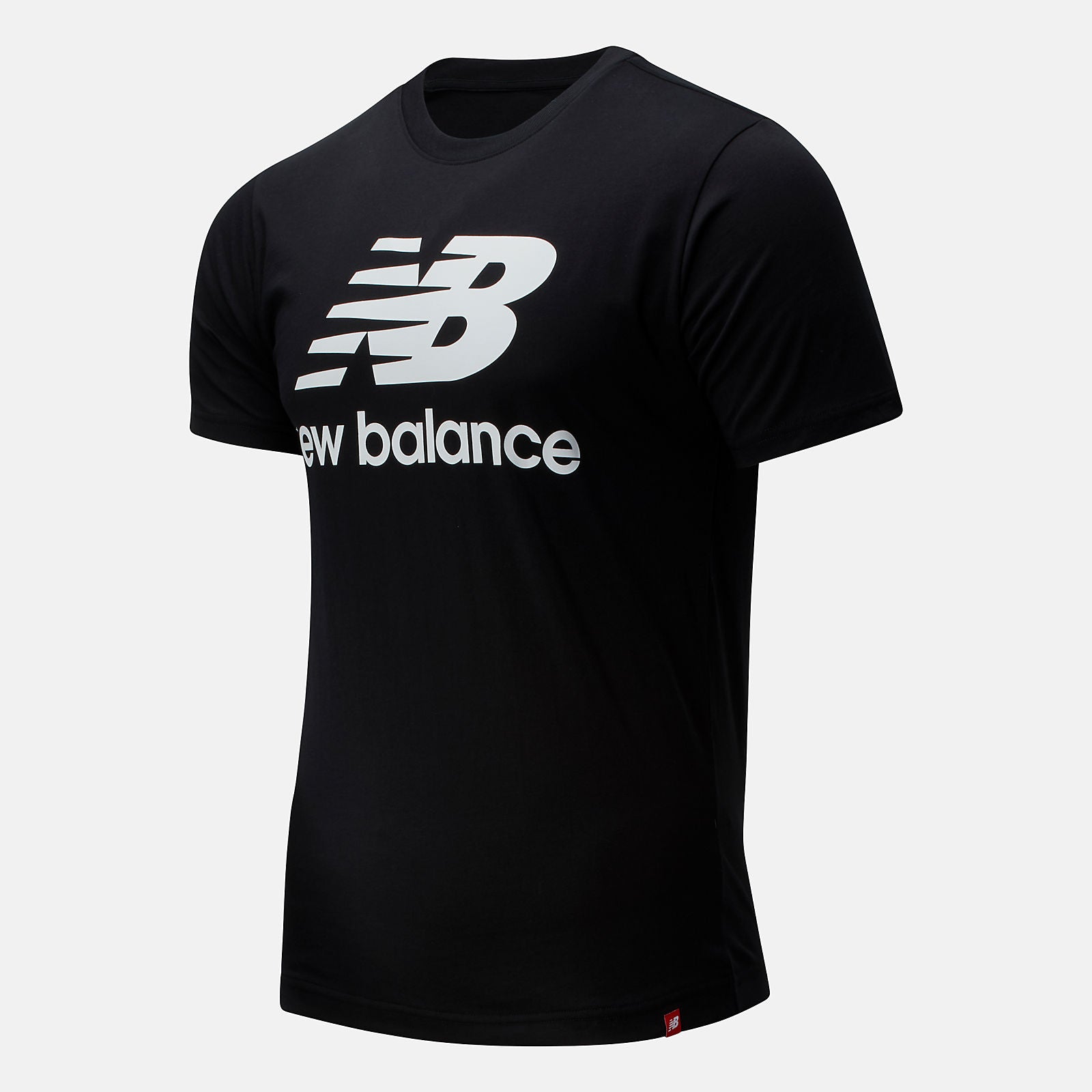Black Essentials Stacked Logo Tee | New Balance Clothing
