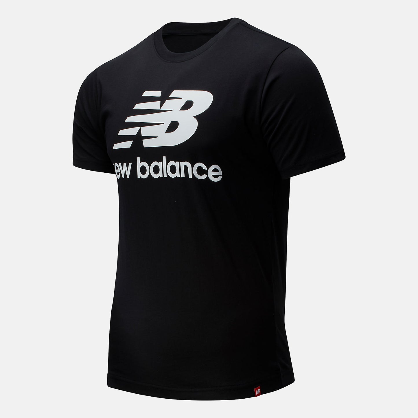 Black Essentials Stacked Logo Tee | New Balance Clothing