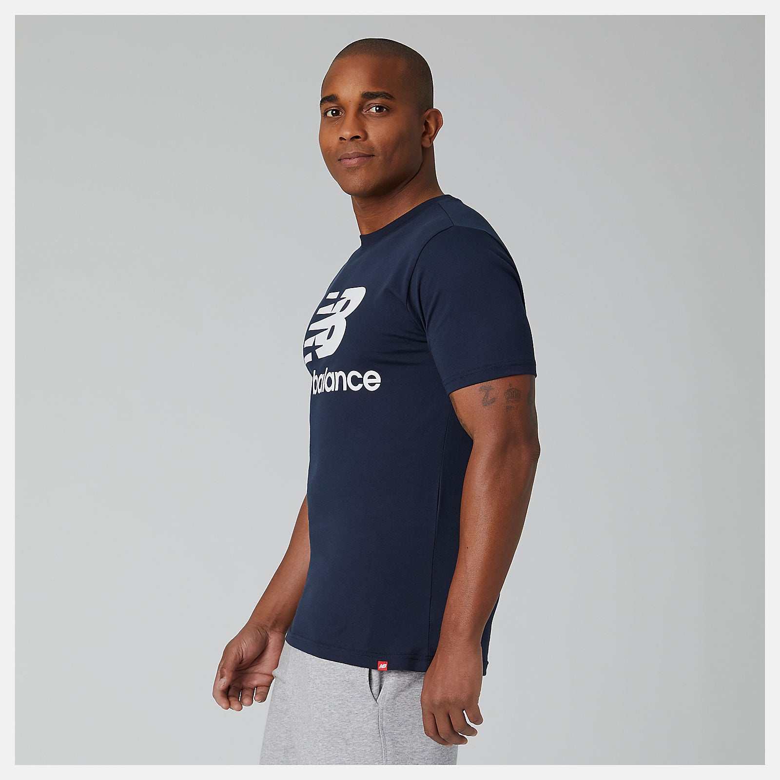Eclipse Essentials Stacked Logo Tee | New Balance Clothing