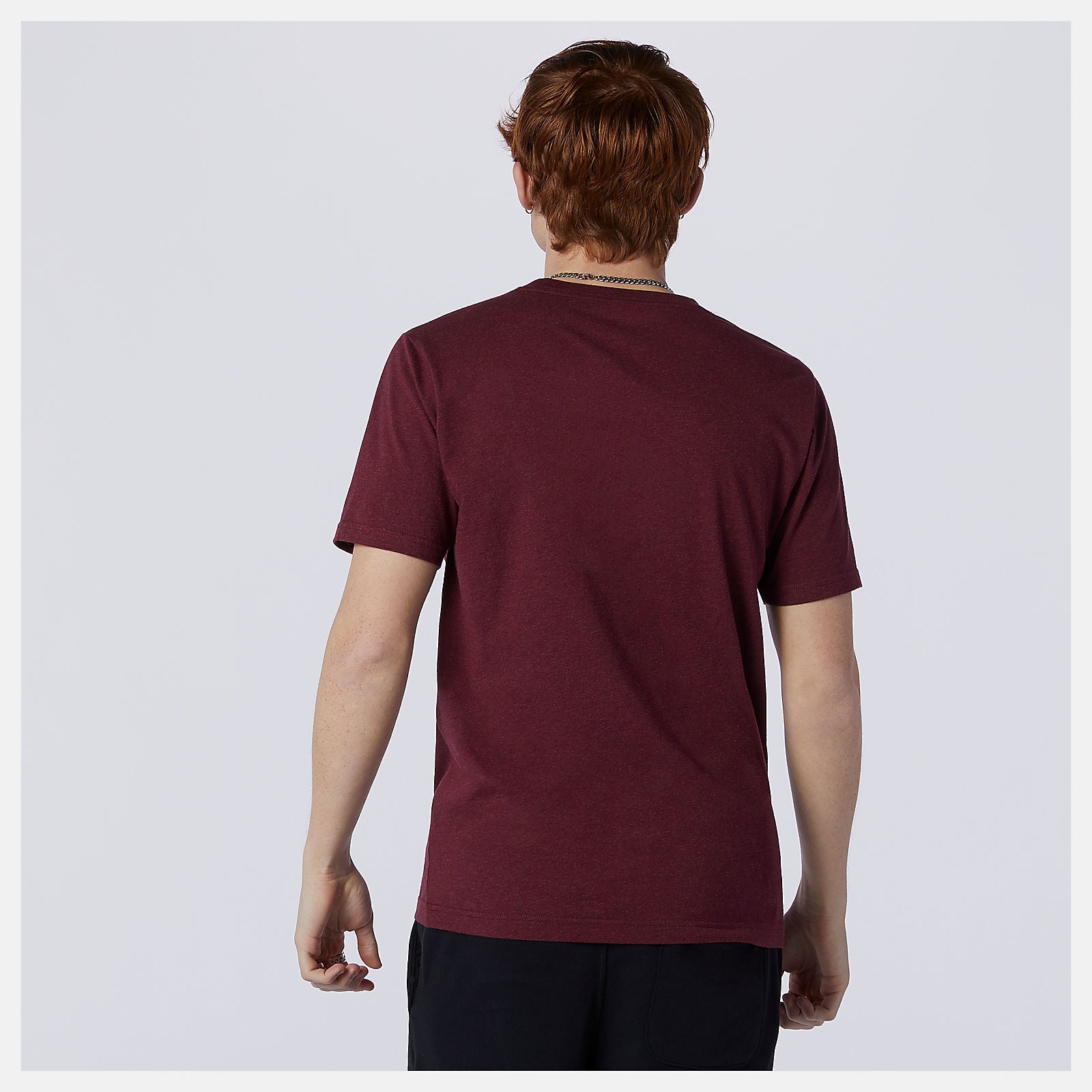 Garnet Essentials Stacked Logo Tee | New Balance Clothing