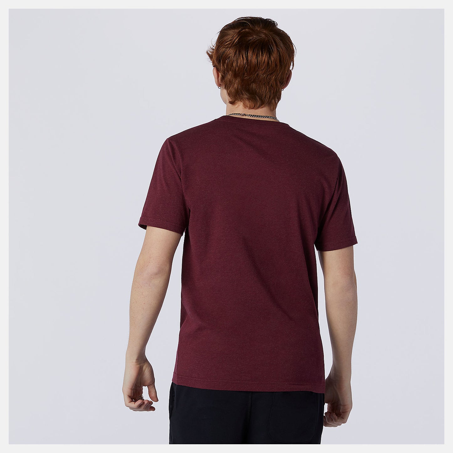 Garnet Essentials Stacked Logo Tee | New Balance Clothing