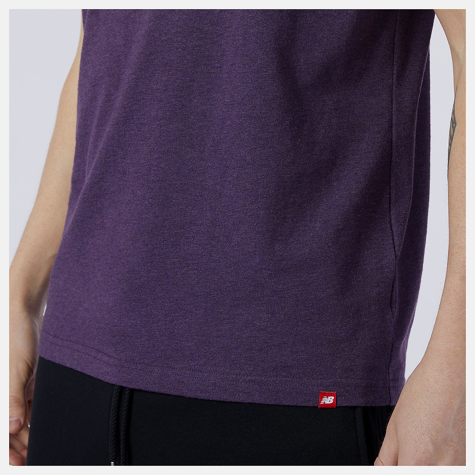 Prism Purple Essentials Stacked Logo Tee | New Balance Clothing