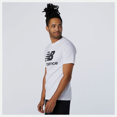 White Essentials Stacked Logo Tee | New Balance Clothing