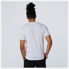White Essentials Stacked Logo Tee | New Balance Clothing