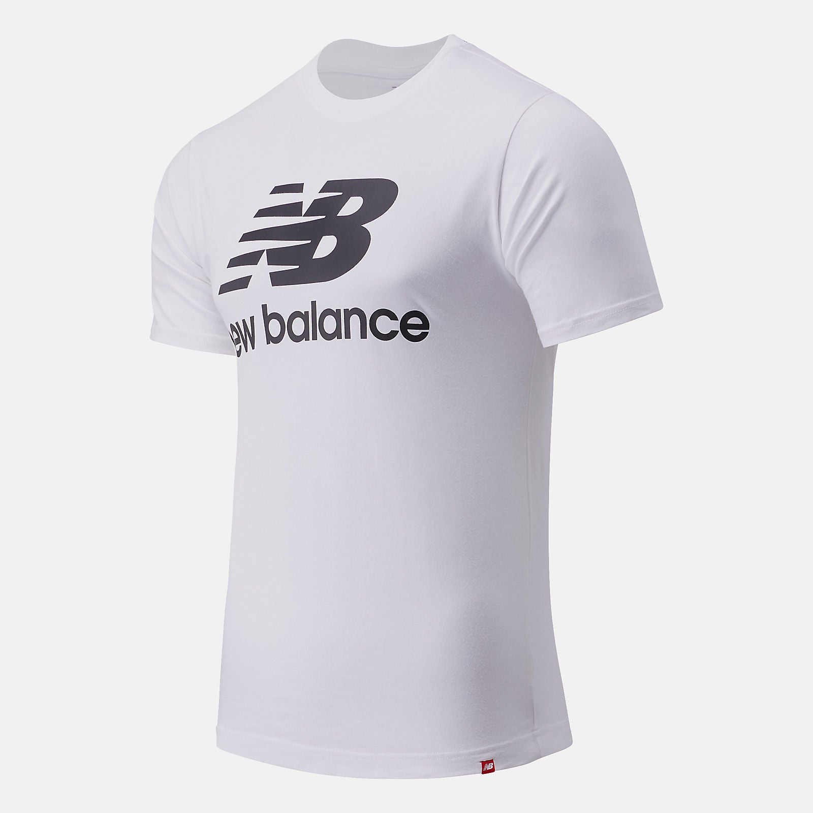 White Essentials Stacked Logo Tee | New Balance Clothing