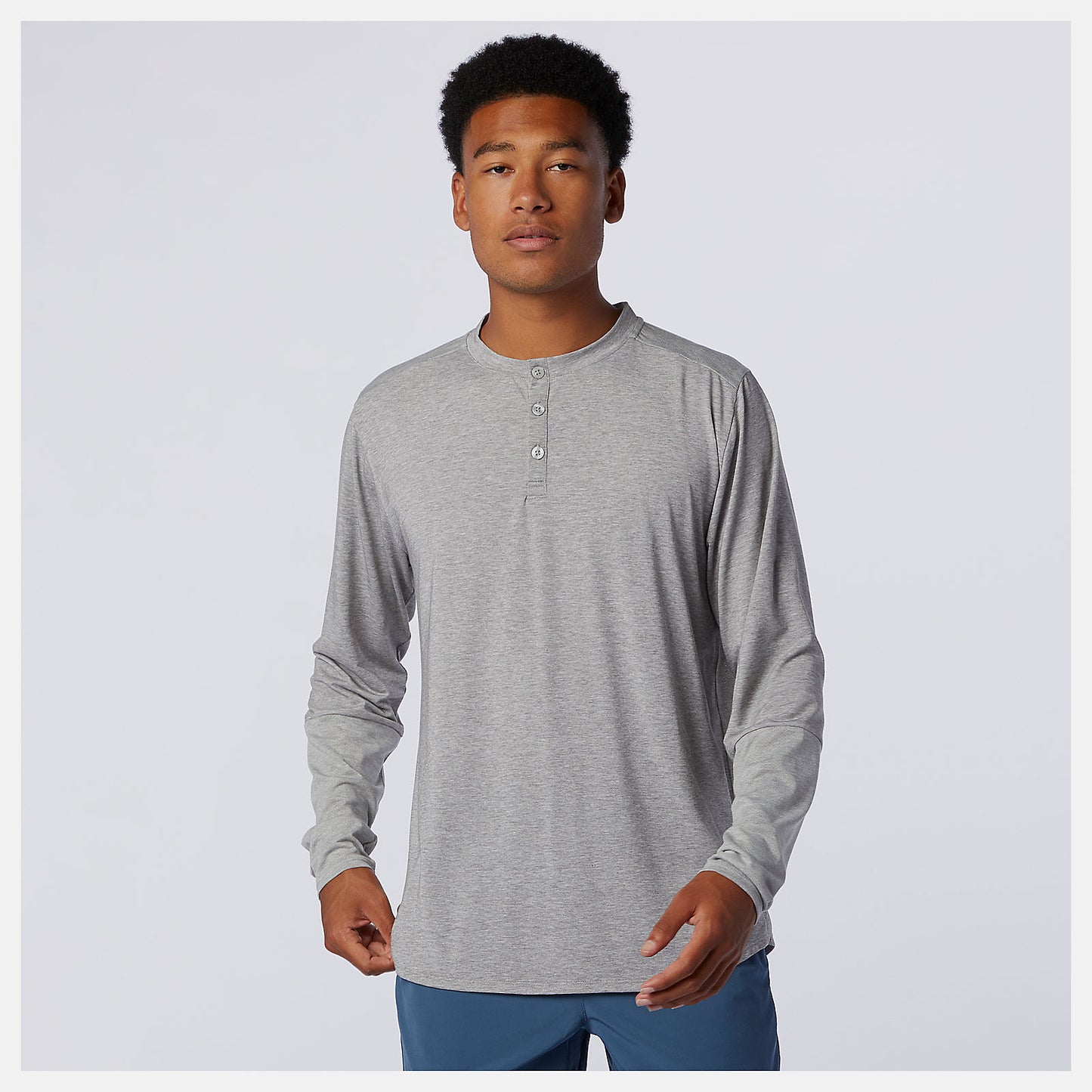 Athletic Grey Fortitech Henley | New Balance Clothing