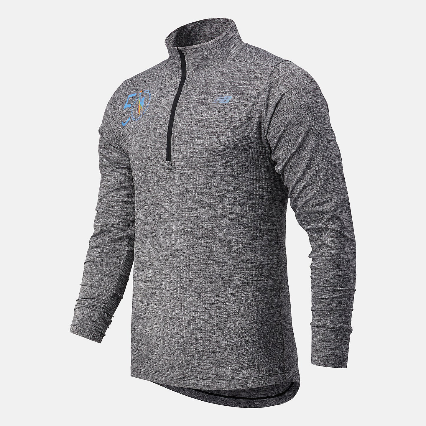 Black Heather NYC Marathon Fortitech Quarter Zip | New Balance Clothing
