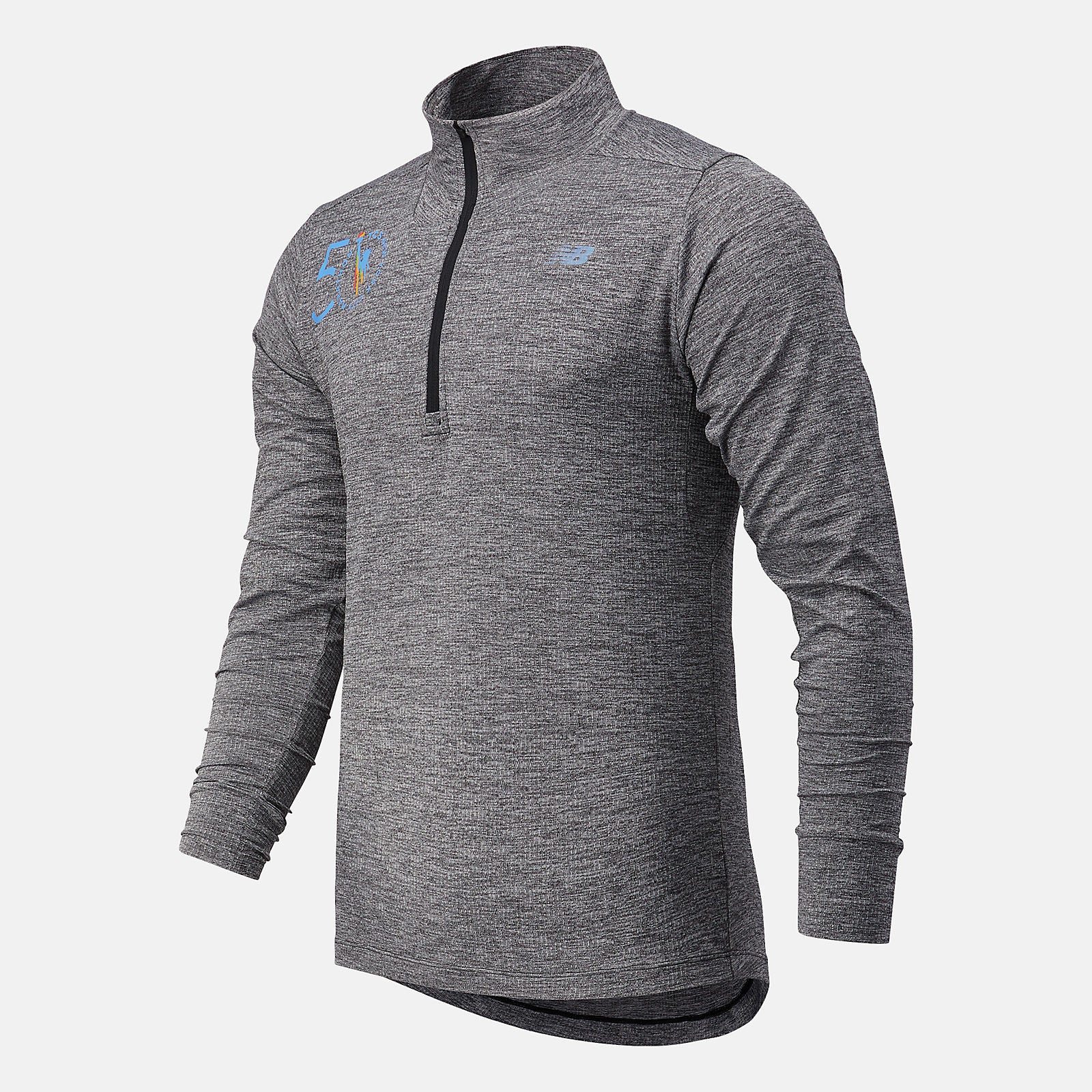 Black Heather NYC Marathon Fortitech Quarter Zip | New Balance Clothing