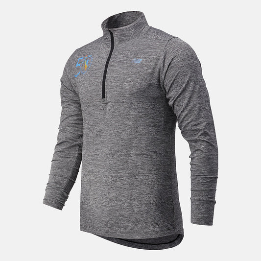 Black Heather NYC Marathon Fortitech Quarter Zip | New Balance Clothing