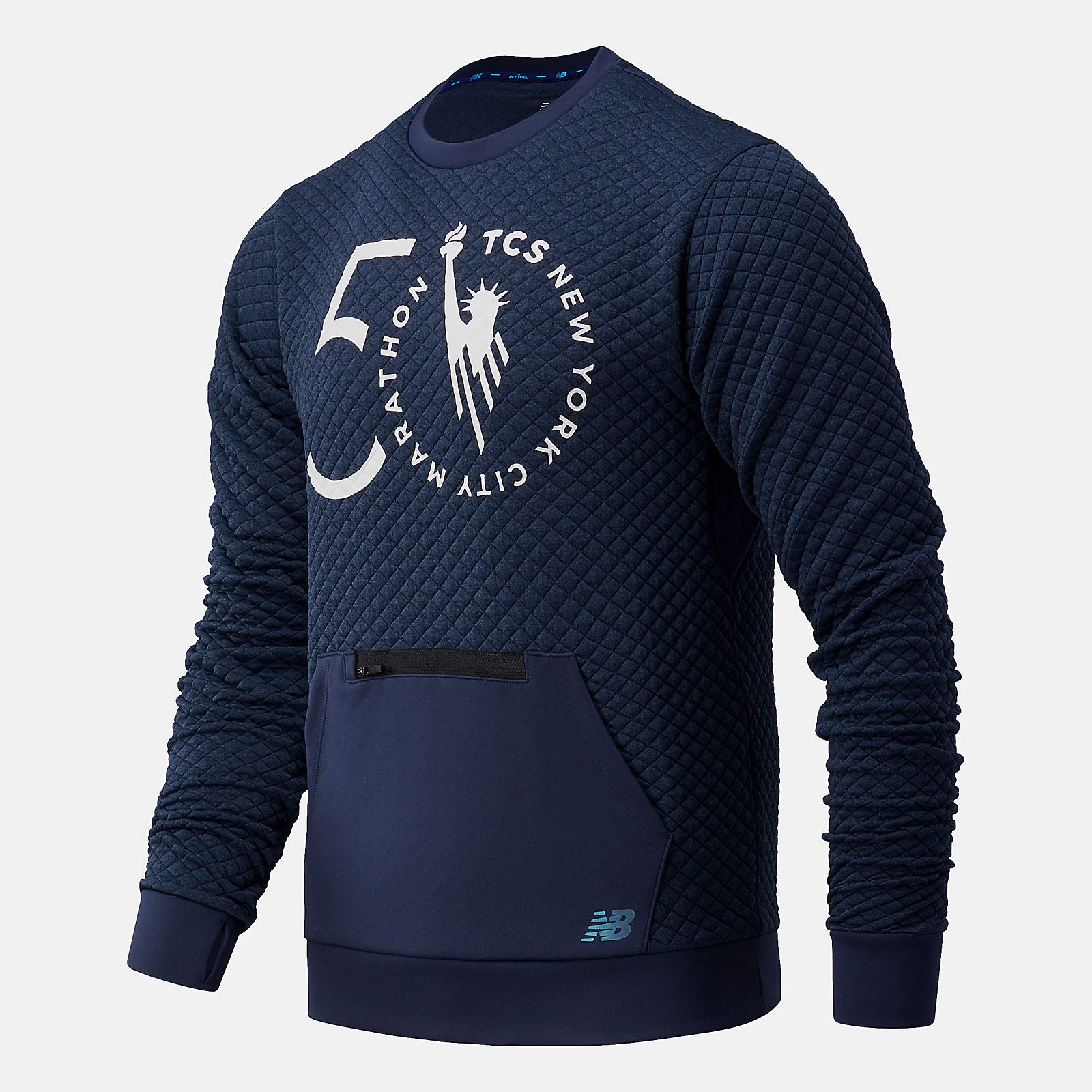 Natural Indigo NYC Marathon NB Heat Loft Crew | New Balance Clothing