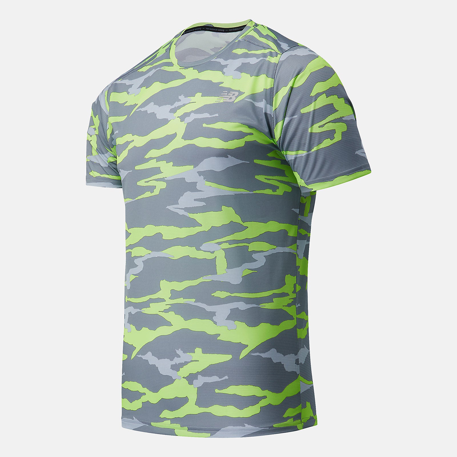 Bleached Lime Glo/Outerspace Printed Accelerate Short Sleeve | New Balance Clothing