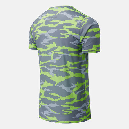 Bleached Lime Glo/Outerspace Printed Accelerate Short Sleeve | New Balance Clothing