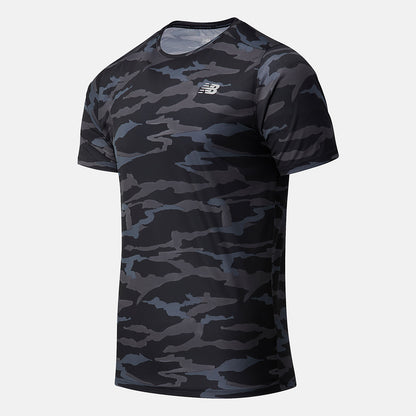 Black Camo Printed Accelerate Short Sleeve | New Balance Clothing