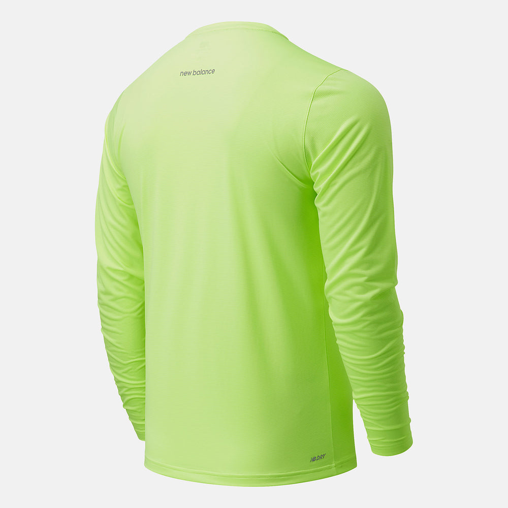 Bleached Lime Glo Accelerate Long Sleeve | New Balance Clothing