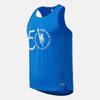 Faded Cobalt NYC Marathon Impact Run Singlet | New Balance Clothing