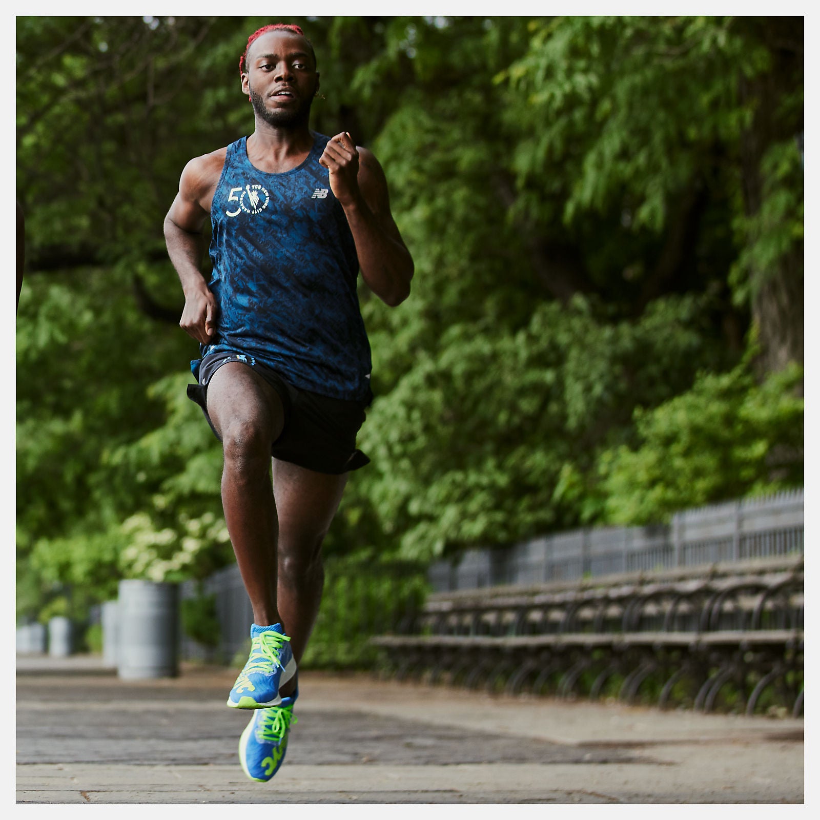 Rogue Wave NYC Marathon Printed Impact Run Singlet | New Balance Clothing