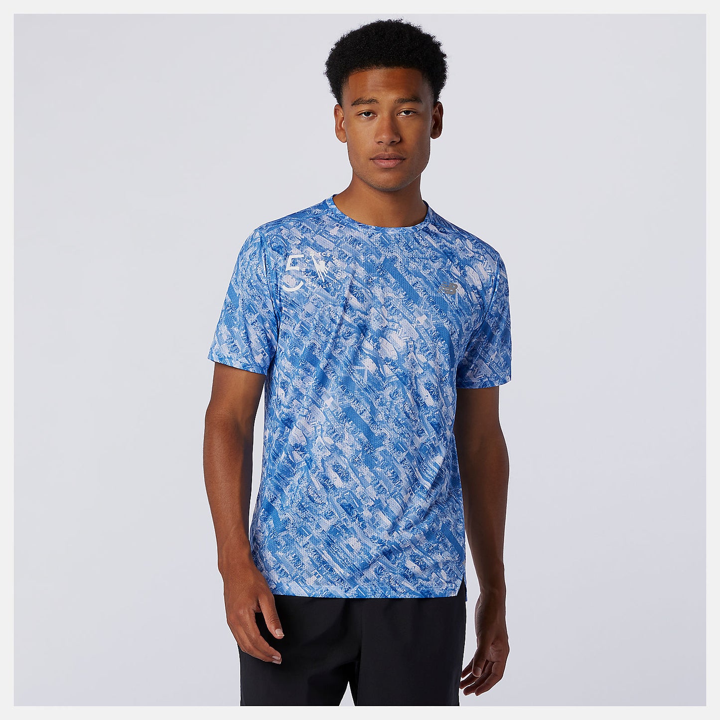 Faded Cobalt NYC Marathon Printed Impact Run Short Sleeve | New Balance Clothing