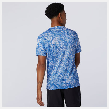 Faded Cobalt NYC Marathon Printed Impact Run Short Sleeve | New Balance Clothing