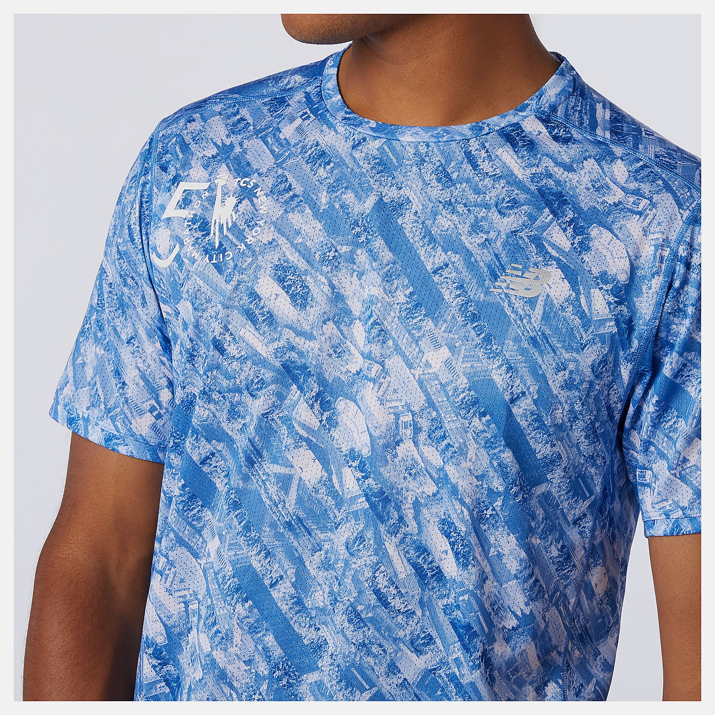 Faded Cobalt NYC Marathon Printed Impact Run Short Sleeve | New Balance Clothing