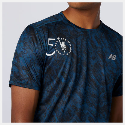 Rogue Wave NYC Marathon Printed Impact Run Short Sleeve | New Balance Clothing