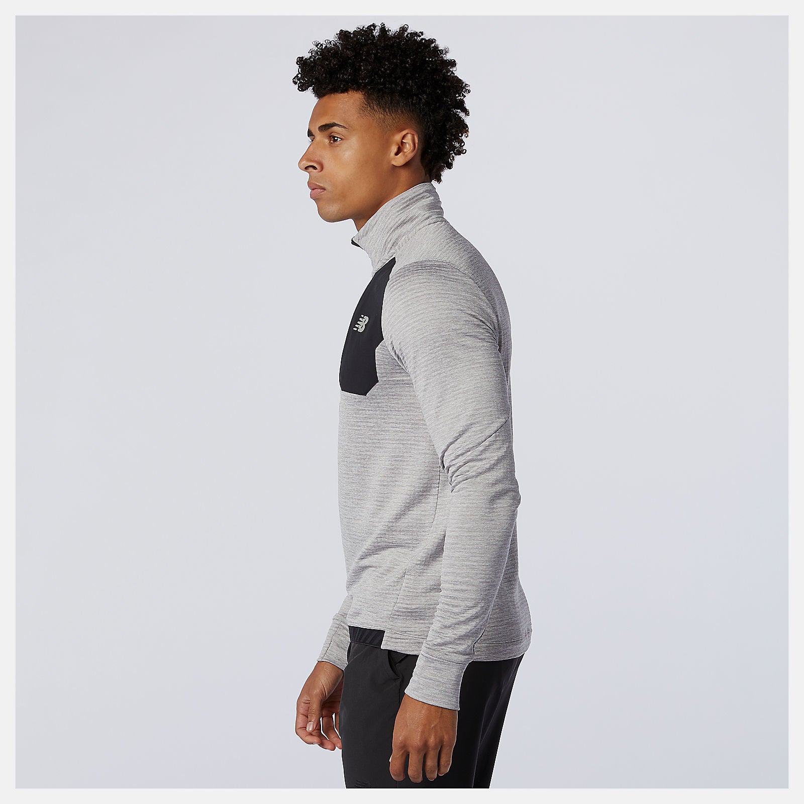 Athletic Grey NB Heat Grid Half Zip | New Balance Clothing