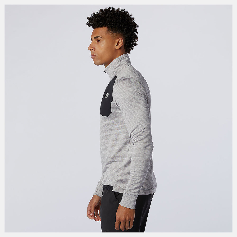 Athletic Grey NB Heat Grid Half Zip | New Balance Clothing