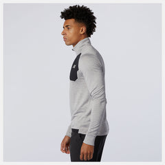 Athletic Grey NB Heat Grid Half Zip | New Balance Clothing