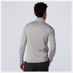 Athletic Grey NB Heat Grid Half Zip | New Balance Clothing