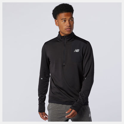 Black NB Heat Grid Half Zip | New Balance Clothing