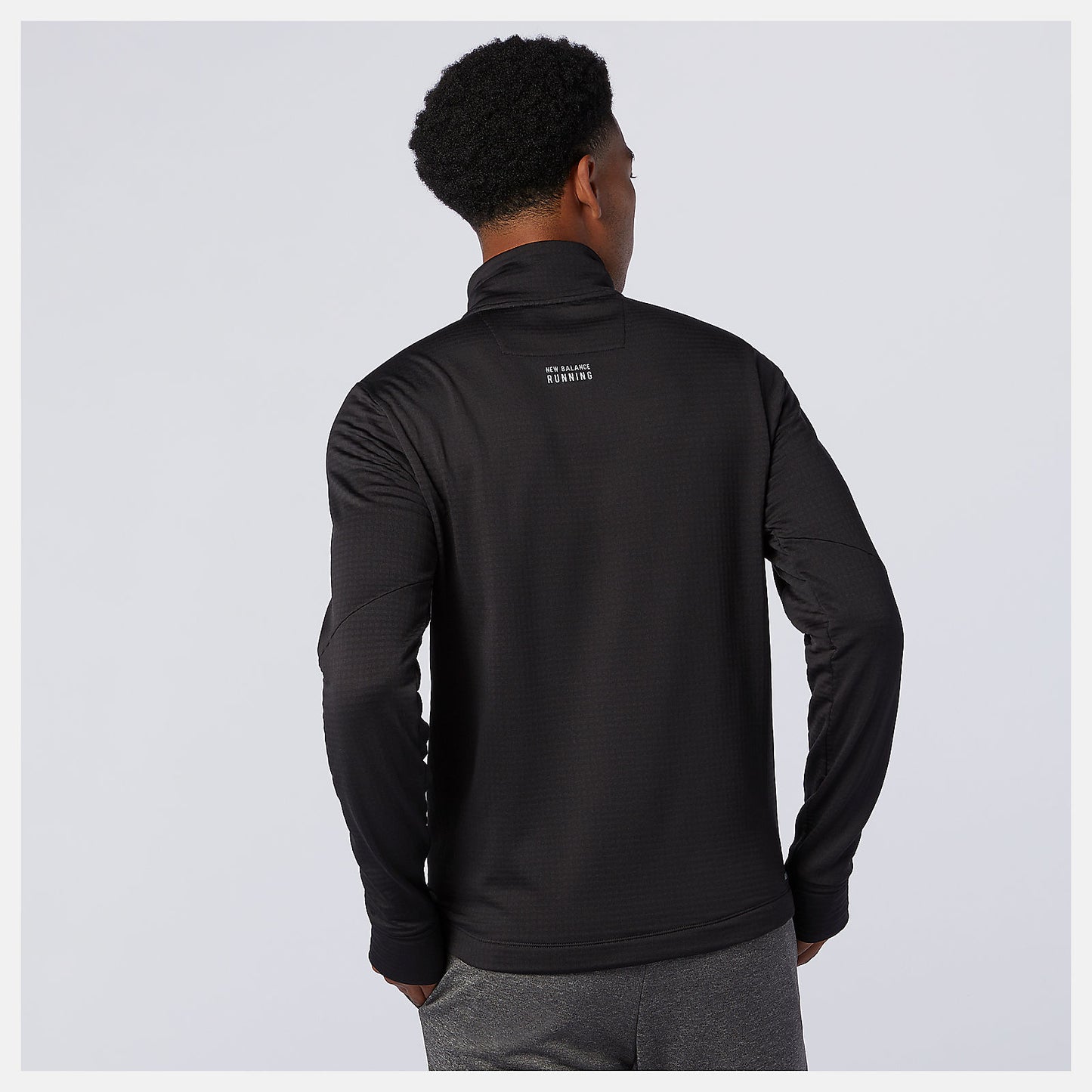 Black NB Heat Grid Half Zip | New Balance Clothing