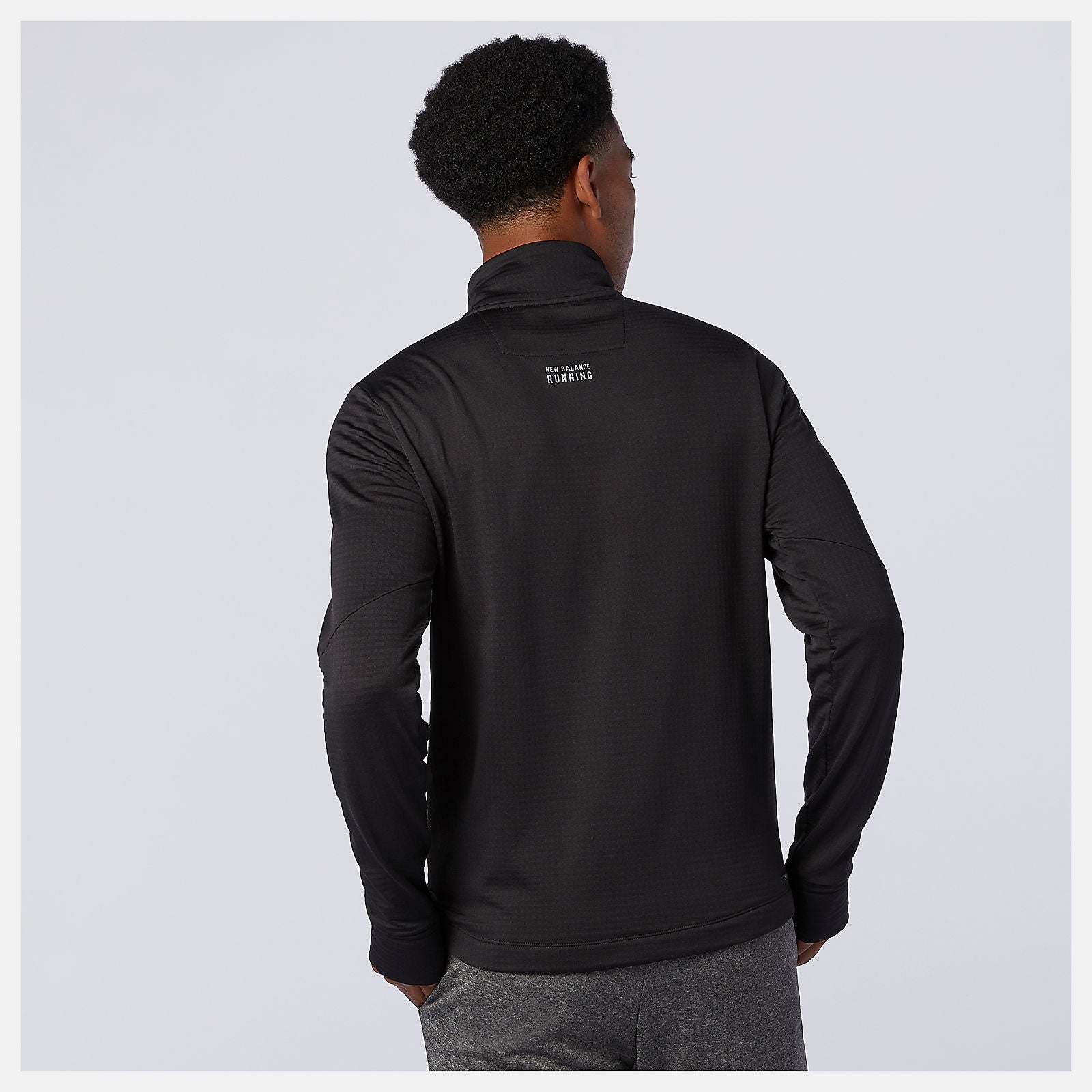 Black NB Heat Grid Half Zip | New Balance Clothing