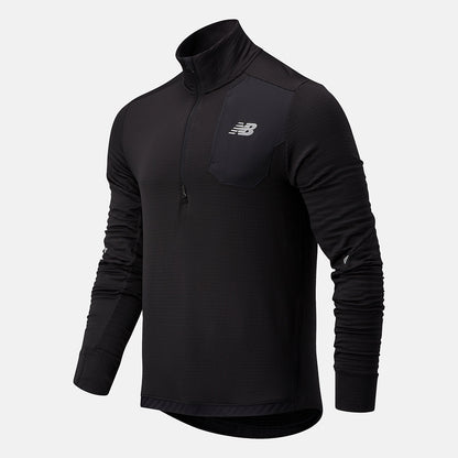 Black NB Heat Grid Half Zip | New Balance Clothing