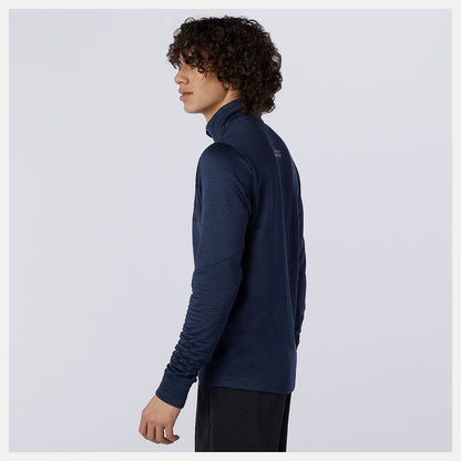 Eclipse Heather NB Heat Grid Half Zip | New Balance Clothing