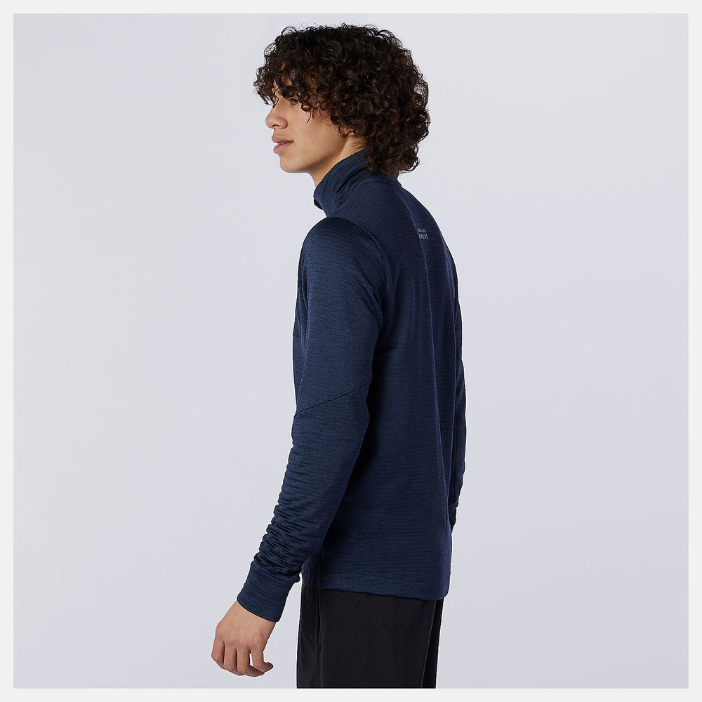 Eclipse Heather NB Heat Grid Half Zip | New Balance Clothing