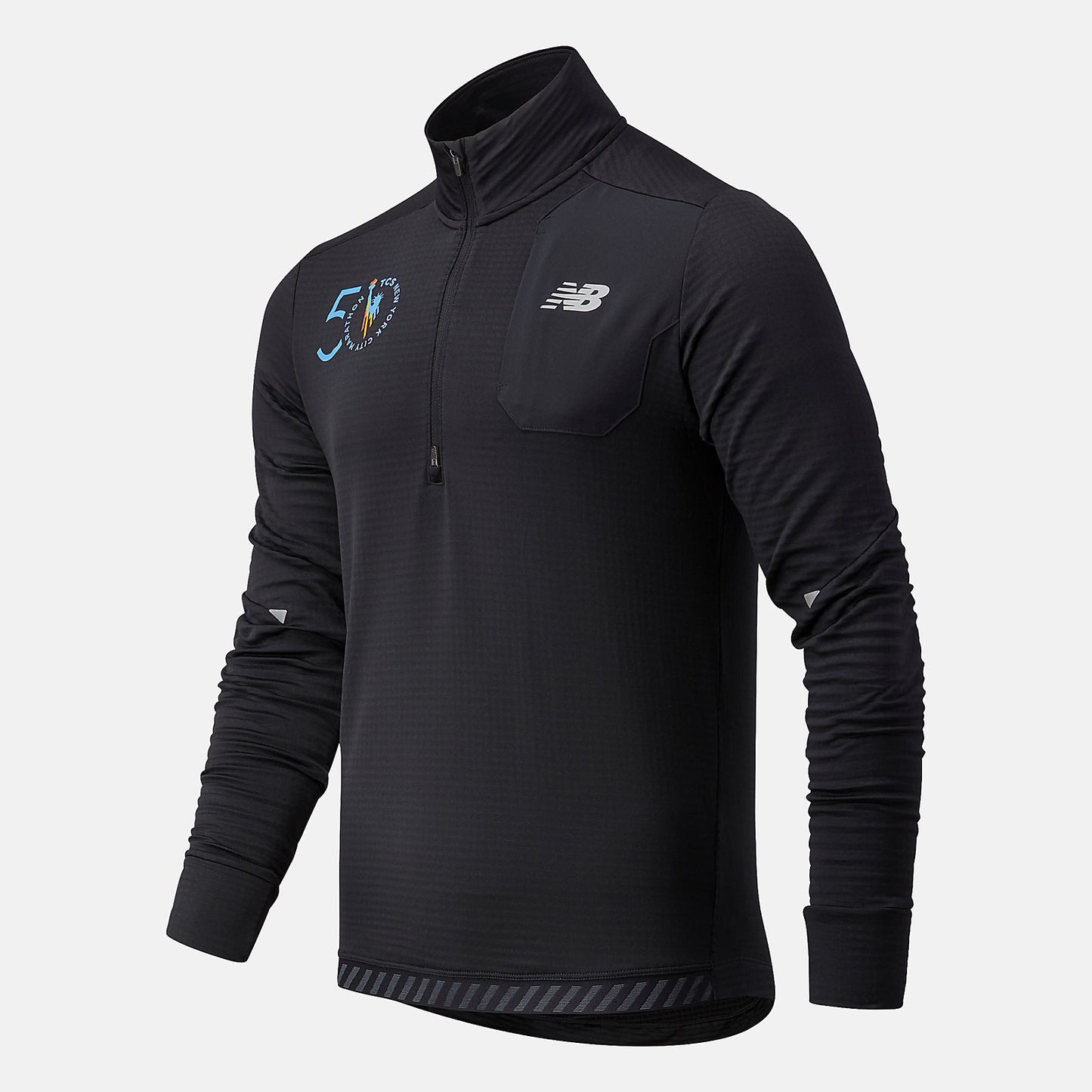 Black NYC Marathon Impact Run Grid Back Half Zip | New Balance Clothing