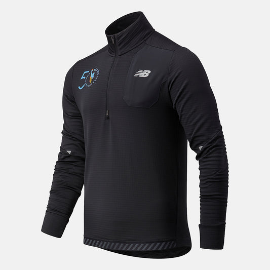 Black NYC Marathon Impact Run Grid Back Half Zip | New Balance Clothing