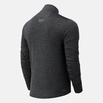 Heather Charcoal NYC Marathon Impact Run Grid Back Half Zip | New Balance Clothing