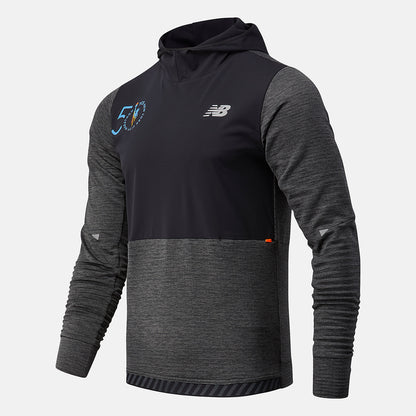 Heather Charcoal NYC Marathon Impact Run Grid Back Hoodie | New Balance Clothing