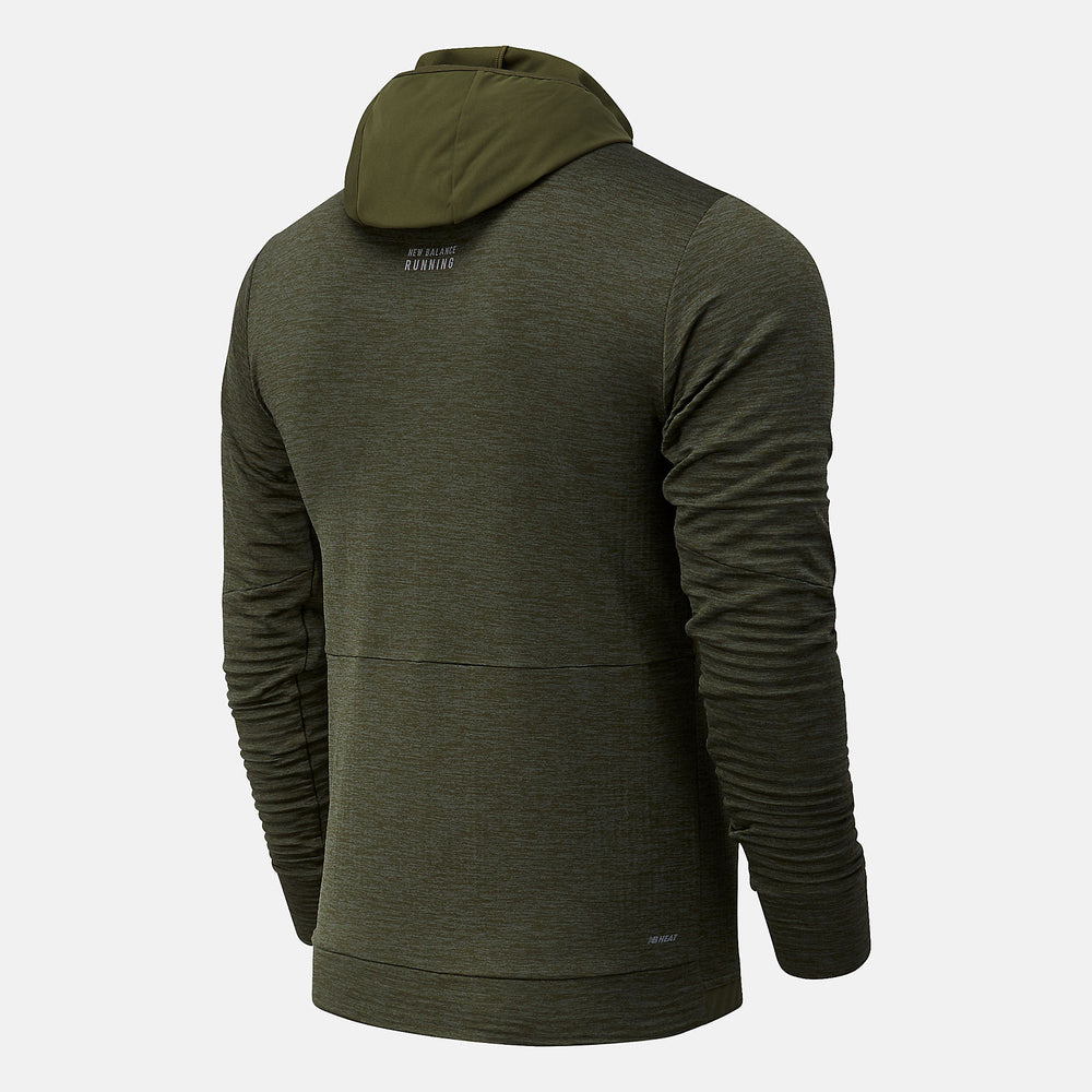 Oak Leaf Green NYC Marathon Impact Run Grid Back Hoodie | New Balance Clothing